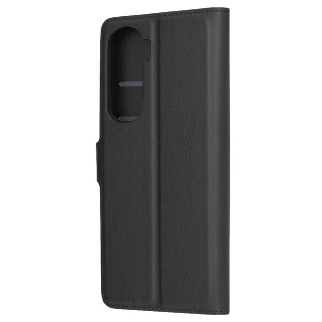 Husa pentru  Honor 90 lite tip carte cu inchidere magnetica, compartimente pentru carduri si functie stand, negru