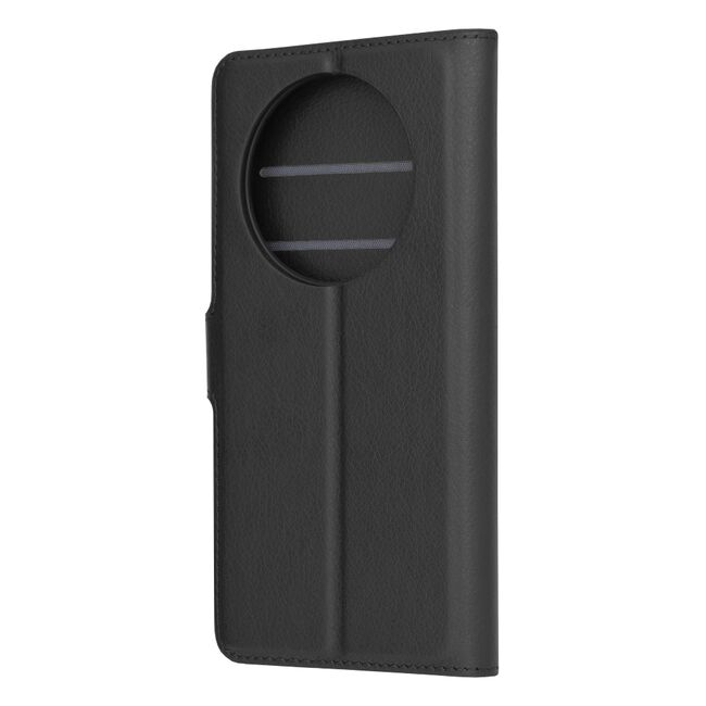 Husa pentru  Honor Magic 5 Lite tip carte cu inchidere magnetica, compartimente pentru carduri si functie stand, negru