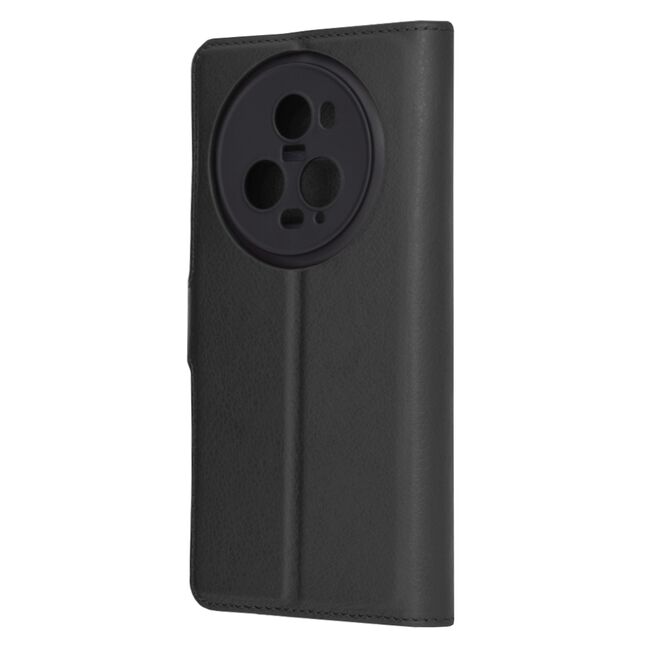Husa pentru  Honor Magic 5 Pro tip carte cu inchidere magnetica, compartimente pentru carduri si functie stand, negru