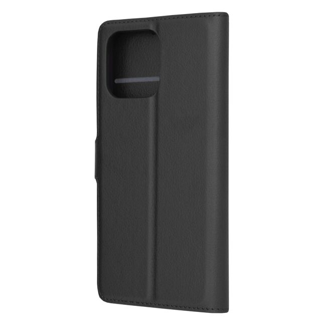 Husa pentru  Honor X8a tip carte cu inchidere magnetica, compartimente pentru carduri si functie stand, negru
