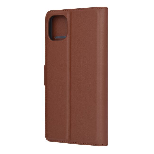 Husa pentru  iPhone 11 Pro Max tip carte cu inchidere magnetica, compartimente pentru carduri si functie stand, maro