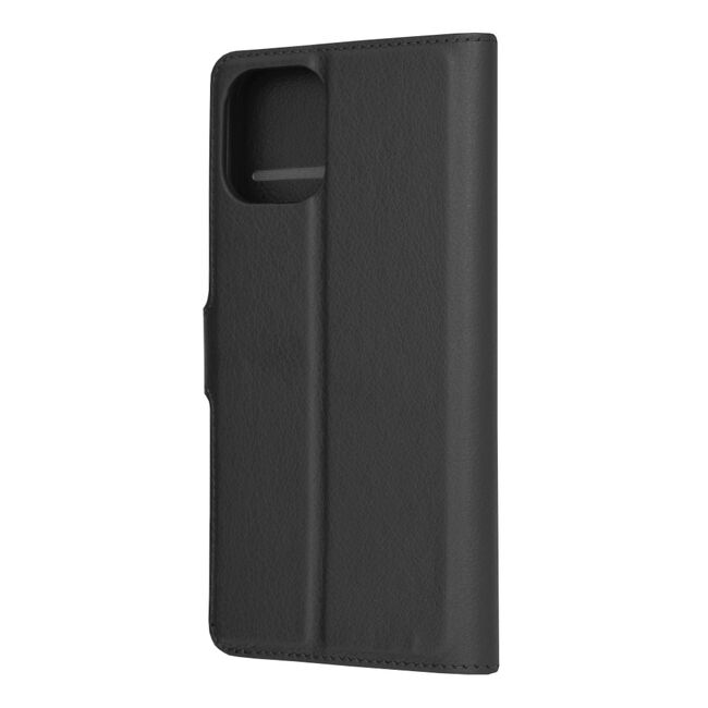 Husa pentru  iPhone 12 Pro Max tip carte cu inchidere magnetica, compartimente pentru carduri si functie stand, negru