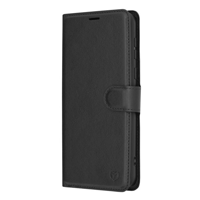 Husa Motorola Moto E13 Techsuit Leather Book tip carte, negru