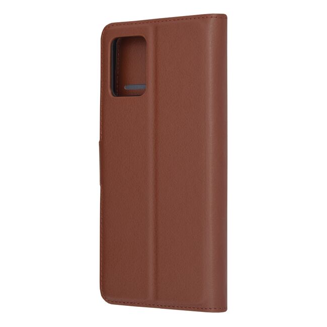 Husa Motorola Moto E13 Techsuit Leather Book tip carte, maro