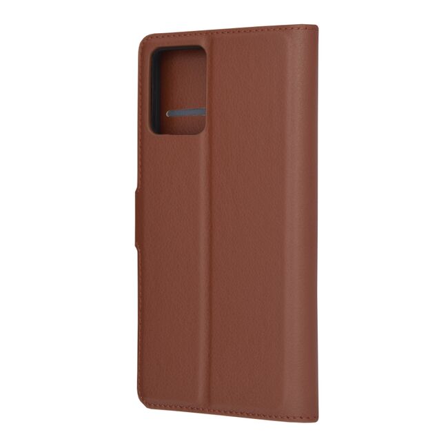 Husa Motorola Moto G14 Techsuit Leather Book tip carte, maro