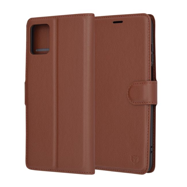 Husa Motorola Moto G32 Techsuit Leather Book tip carte, maro