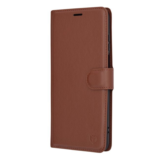 Husa Motorola Moto G32 Techsuit Leather Book tip carte, maro