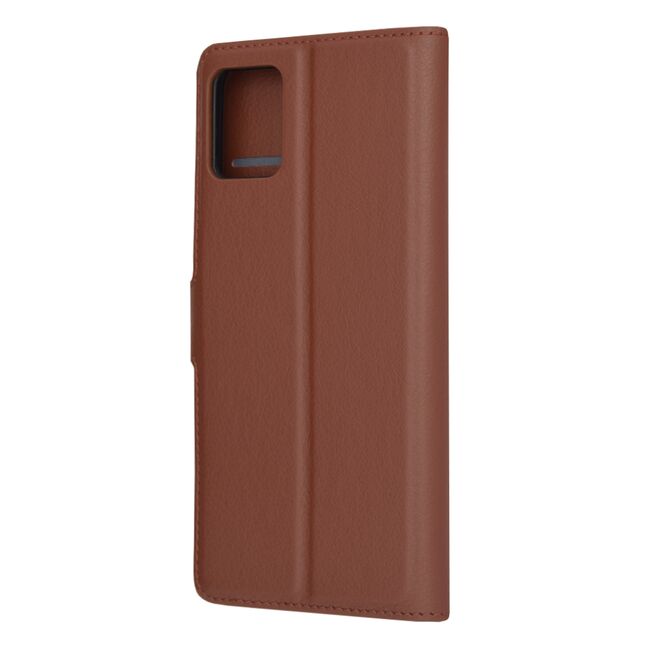 Husa Motorola Moto G32 Techsuit Leather Book tip carte, maro