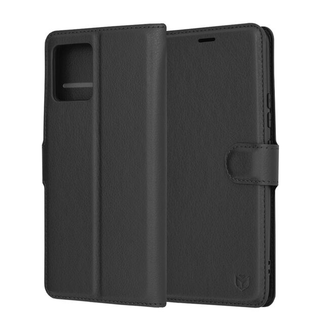 Husa Motorola Moto G72 Techsuit Leather Book tip carte, negru