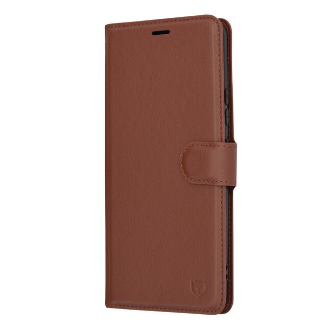 Husa Motorola Moto G72 Techsuit Leather Book tip carte, maro