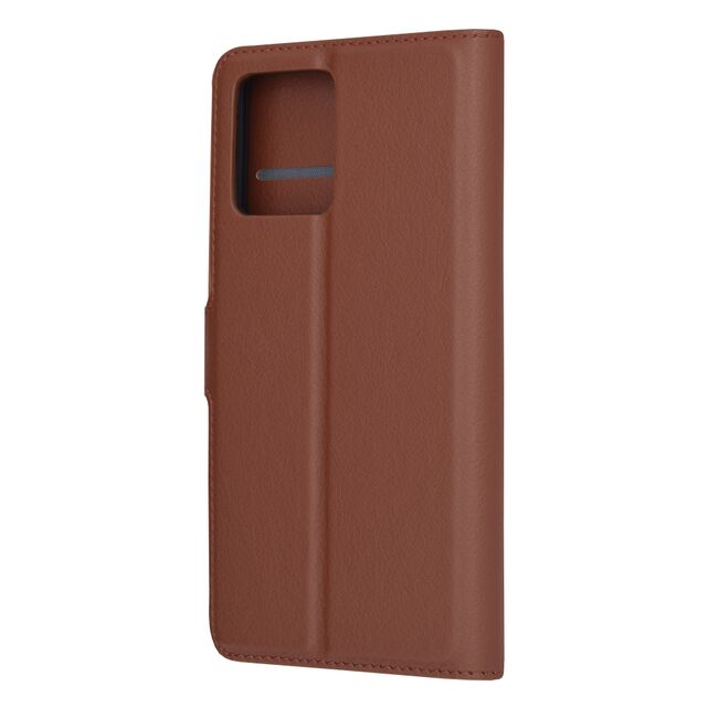 Husa Motorola Moto G84 Techsuit Leather Book tip carte, maro