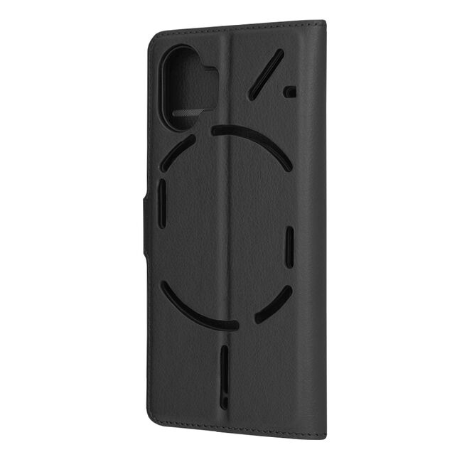 Husa Nothing Phone (2) Techsuit Leather Book tip carte, negru