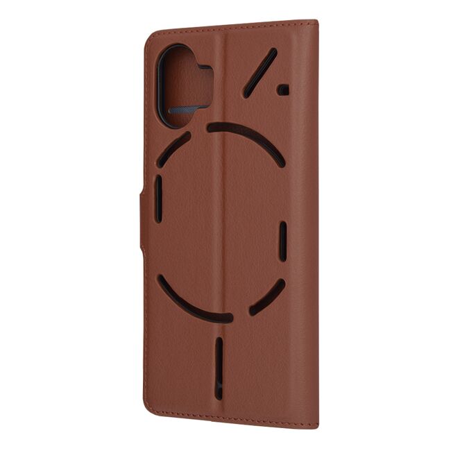 Husa Nothing Phone (2) Techsuit Leather Folio, maro