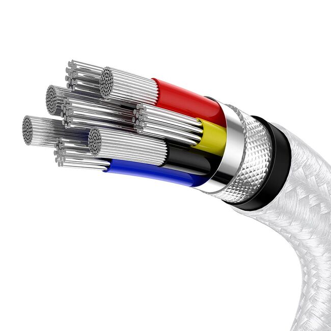 Cablu date Type-C Baseus, 100W, 480Mbps, 1m, alb, CATJK-C02