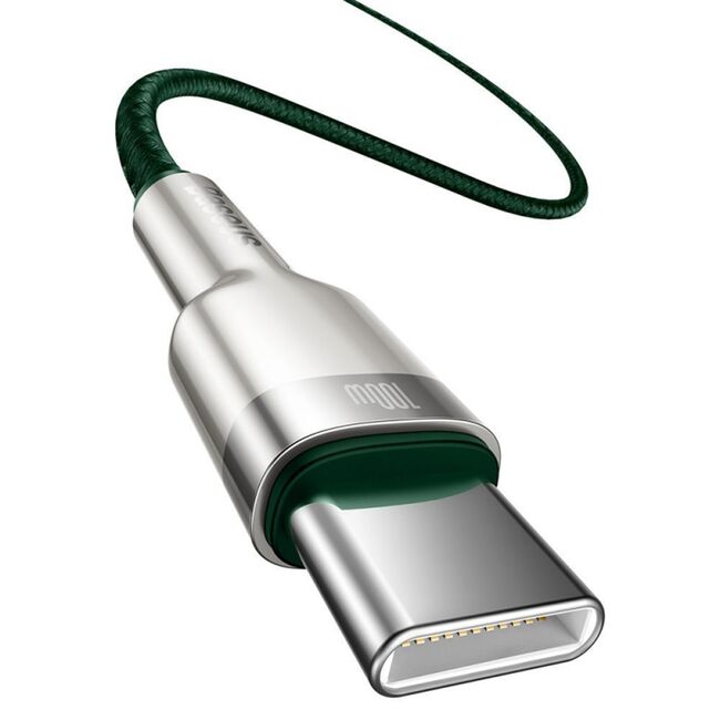 Cablu date Type-C Baseus, 100W, 480Mbps, 2m, verde, CATJK-D06