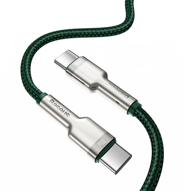 Cablu date Type-C Baseus, 100W, 480Mbps, 2m, verde, CATJK-D06