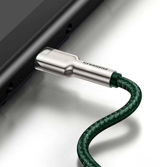 Cablu date Type-C Baseus, 100W, 480Mbps, 2m, verde, CATJK-D06