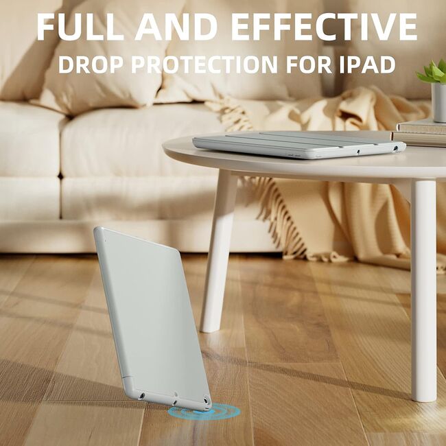Husa iPad 10.2 inch 9/8/7 2021/2020/2019 cu suport Apple Pen si functie stand, space grey