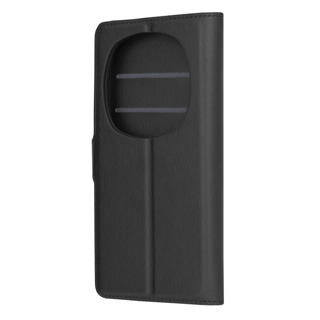 Husa pentru  Honor Magic 6 Pro tip carte cu inchidere magnetica, compartimente pentru carduri si functie stand, negru