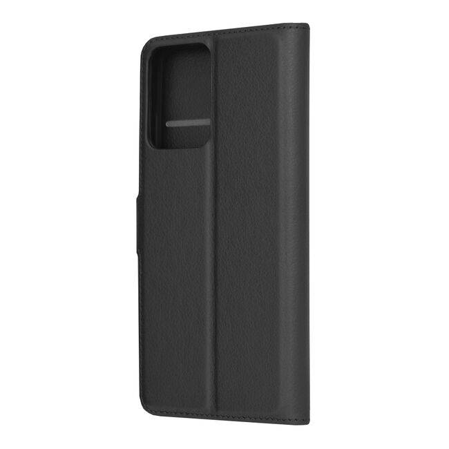 Husa pentru Motorola Moto G04 / G24 / G24 Power tip carte cu inchidere magnetica, compartimente pentru carduri si functie stand, negru