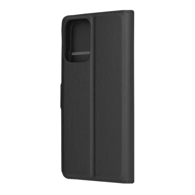 Husa pentru  Motorola Moto G34 tip carte cu inchidere magnetica, compartimente pentru carduri si functie stand, negru