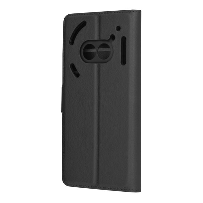 Husa pentru  Nothing Phone (2a), (2a) Plus tip carte cu inchidere magnetica, compartimente pentru carduri si functie stand, negru