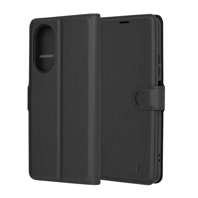 Husa Oppo A58 4G Techsuit Leather Book tip carte, negru