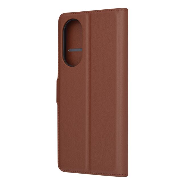 Husa Oppo A58 4G Techsuit Leather Book tip carte, maro
