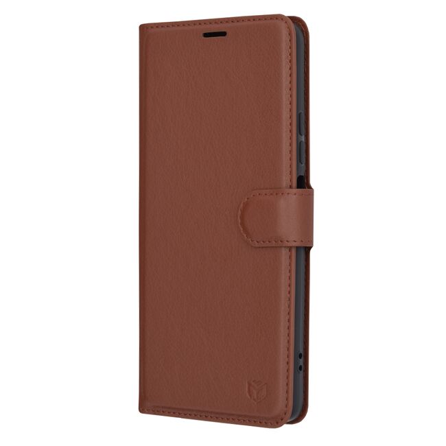 Husa Oppo A58 4G Techsuit Leather Book tip carte, maro