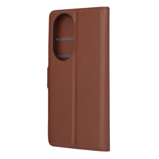 Husa Oppo Reno 10 / Reno 10 Pro Techsuit Leather Book tip carte, maro