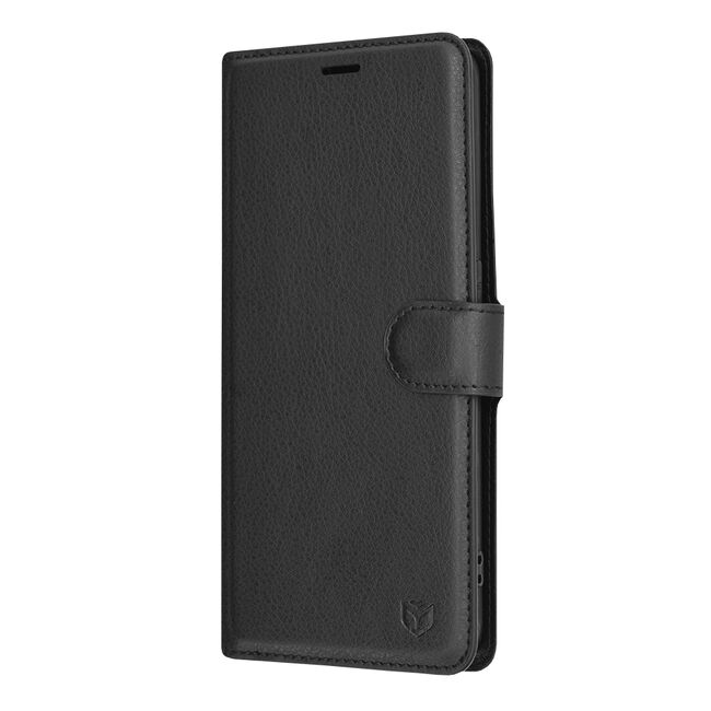 Husa Oppo Reno 5 Lite Techsuit Leather Book tip carte, negru