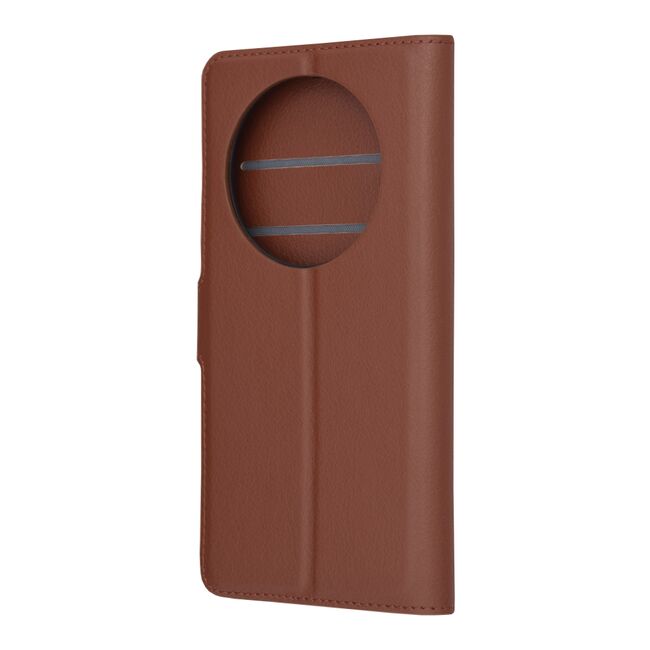 Husa pentru  Realme 12 Pro, Realme 12 Pro+ tip carte cu inchidere magnetica, compartimente pentru carduri si functie stand, maro