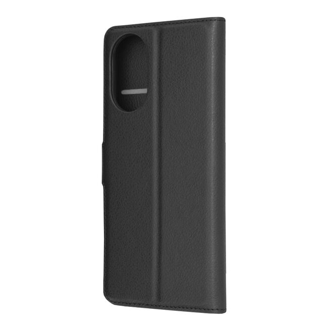 Husa Realme C67 4G Techsuit Leather Book tip carte, negru