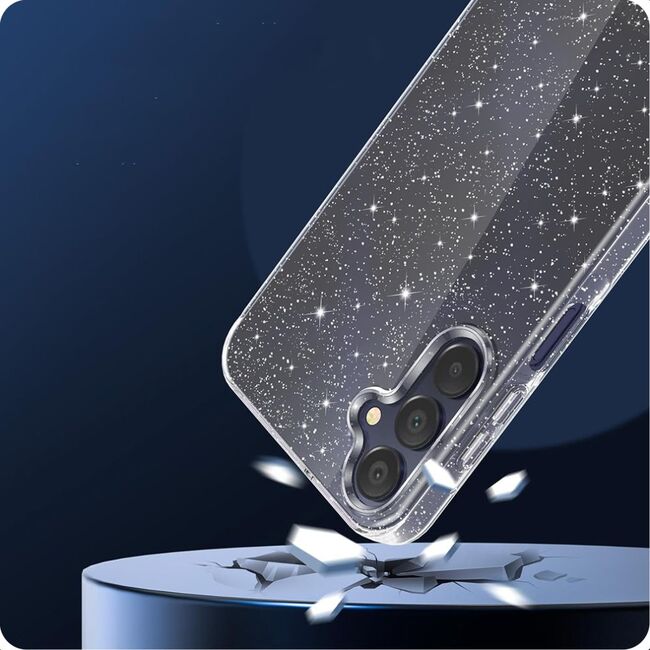 Husa sclipici Samsung Galaxy A05s Sparkle Skin, transparenta