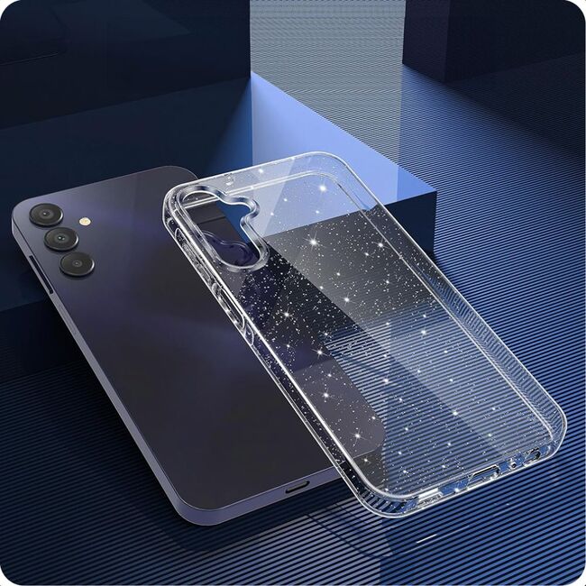 Husa sclipici Samsung Galaxy A05s Sparkle Skin, transparenta