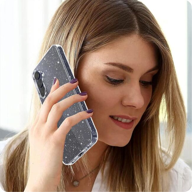 Husa sclipici Samsung Galaxy A05s Sparkle Skin, transparenta