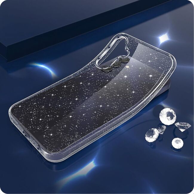 Husa sclipici Samsung Galaxy A05s Sparkle Skin, transparenta