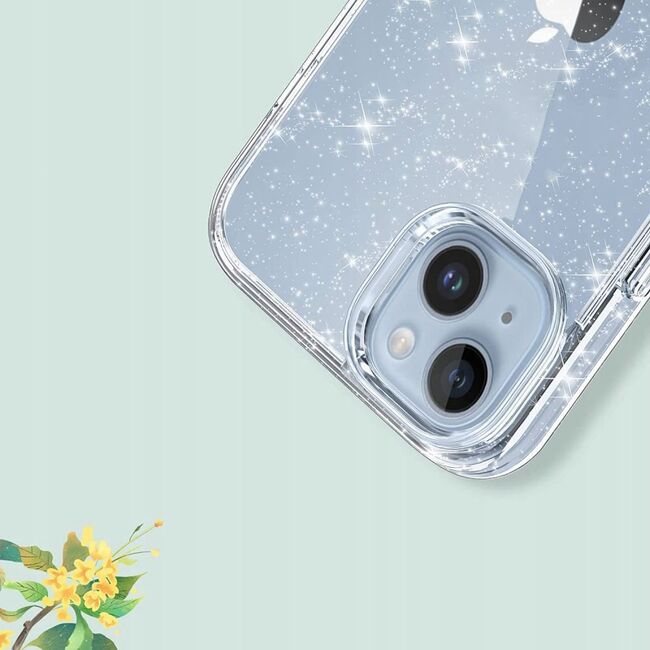 Husa sclipici Samsung Galaxy S24 Sparkle Skin cu MagSafe, transparenta