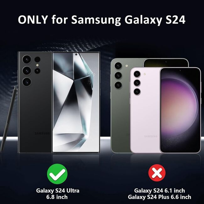 Husa pentru Samsung Galaxy S24 Ultra cu MagSafe, Ghost Series, translucent - negru mat
