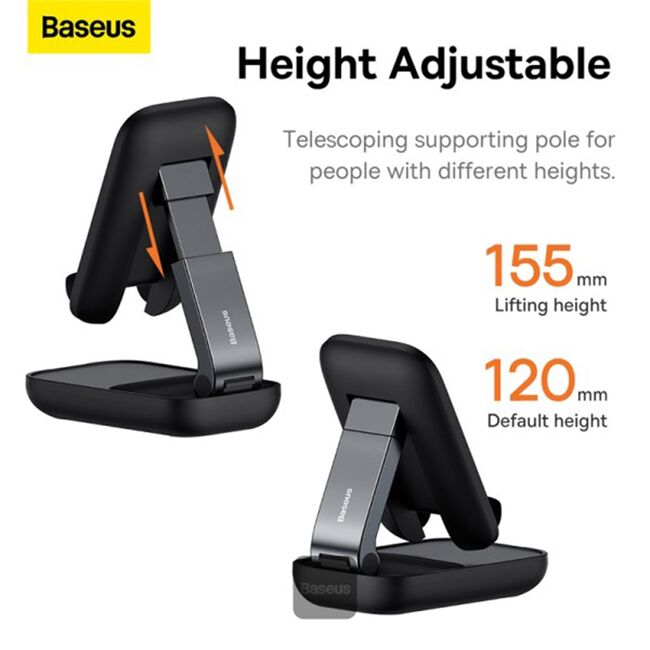 Suport telefon birou Baseus Seashell, negru, B10551500111-00