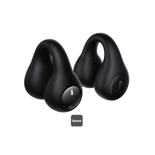 Casti sport open-ear Bluetooth, TWS Baseus AirGo AS01, negru