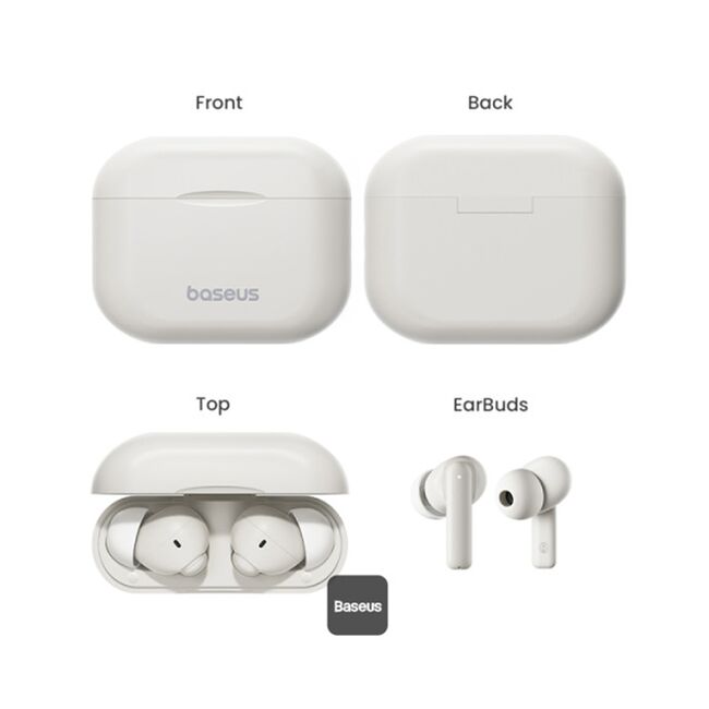 Casti cu bass profund in-ear Bluetooth Baseus Bowie E17, alb