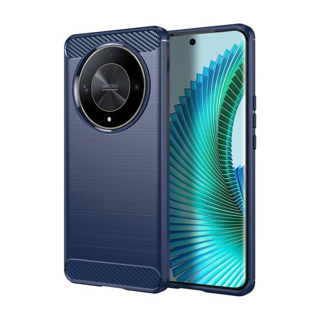 Husa pentru Honor Magic 6 Lite Carbon Silicone, albastru
