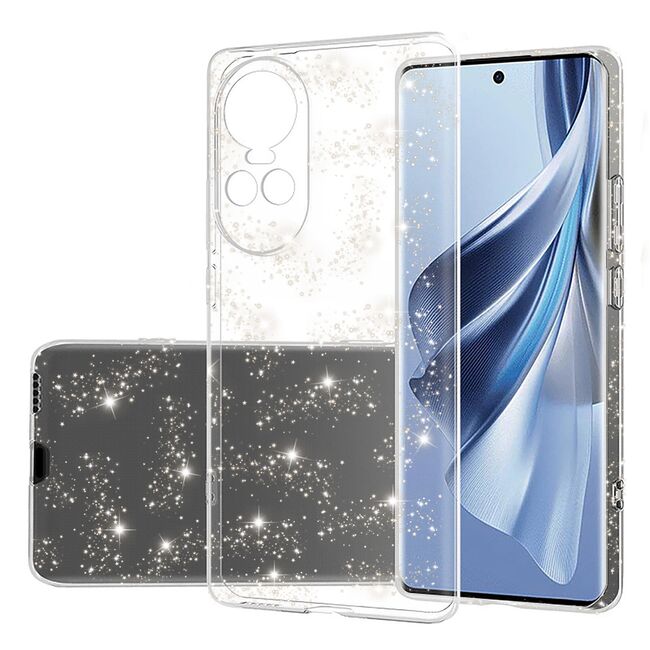 Husa pentru Oppo Reno 10, Reno 10 Pro Techsuit - sparkleskin series - clear