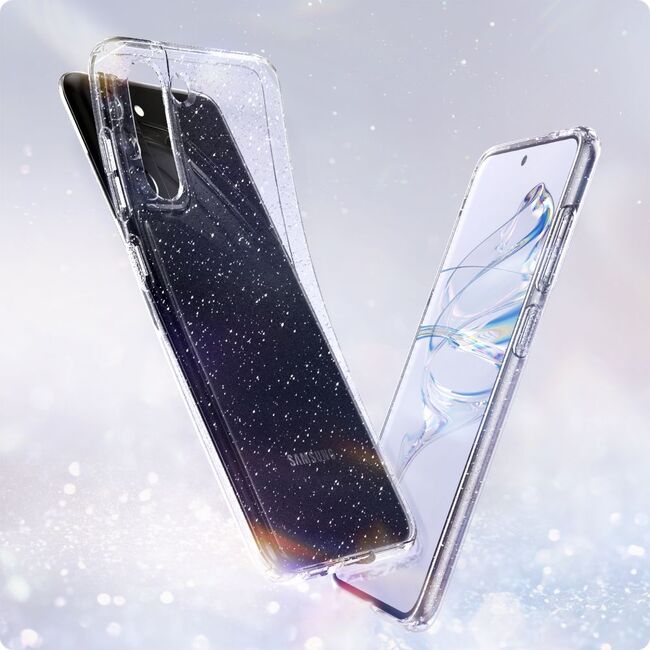 Husa sclipici Samsung Galaxy S21 FE 5G Techsuit SparkleSkin, transparenta