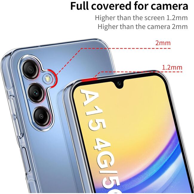 Husa pentru Samsung Galaxy A15 Anti-Shock 1.5mm, transparent