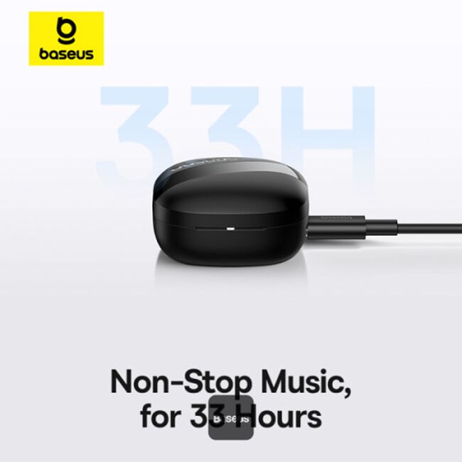 Casti Bluetooth TWS Noise Cancelling Baseus Bowie E20, negru