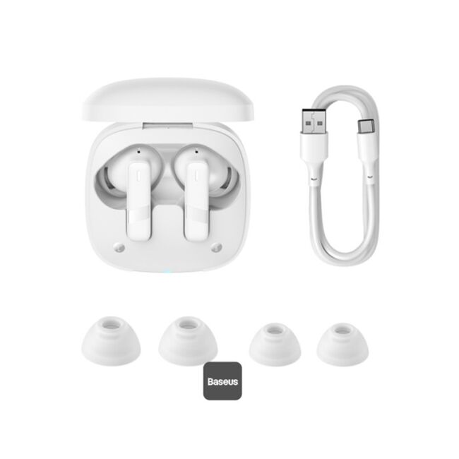 Casti Baseus - wireless earbuds bowie e20 (a00069700223-00) - bluetooth 5.3, true wireless, 2 enc mics, powerful bass, ipx5 - alb