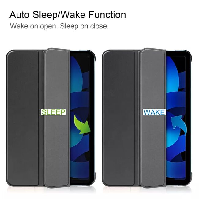 Husa iPad 11 2025, iPad 10 2022 ProCase tip stand cu functie wake-up/sleep, negru