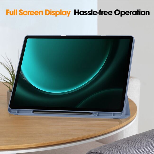 Husa pentru Samsung Galaxy Tab S9 Plus / S9 FE Plus, Tab S10 Plus 12.4 inch UltraSlim tip stand, functie sleep/wake-up si slot pentru S-Pen, emollient purple